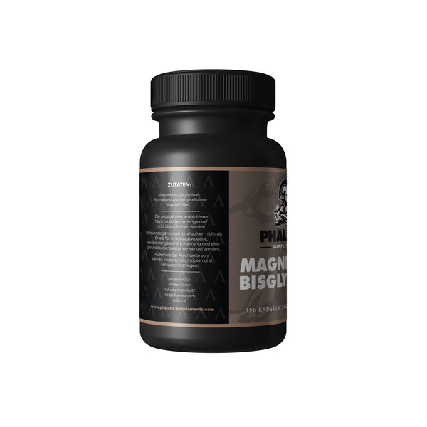 Magnesium Bisglycinat I 120 Kapseln I 500mg Magnesium Bisglycinat / 60mg Magnesium pro Kapsel