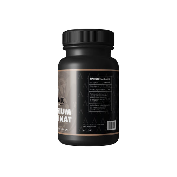 Magnesium Bisglycinat I 120 Kapseln I 500mg Magnesium Bisglycinat / 60mg Magnesium pro Kapsel