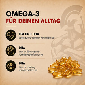 Omega-3 Kapseln I 1000 mg mit 75 % Omega-3 Triglyceriden (50 EPA / 25 DHA)
