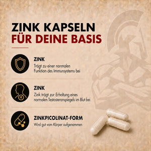 Zinkpicolinat I 90 Kapseln I 10mg reines Zink pro Kapsel I hoch bioverfügbar