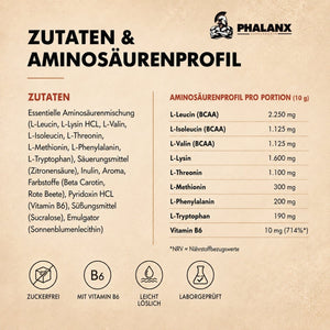 EAA – Essentielle Aminosäuren Pulver I 500g I 8g Aminos pro Portion