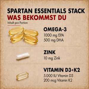 Phalanx Spartan Essentials: Omega-3 + Zink + Vitamin D3+K2