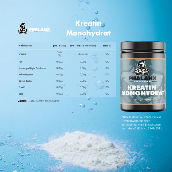 Kreatin Monohydrat Pulver I 500g I 100% reines Monohydrat